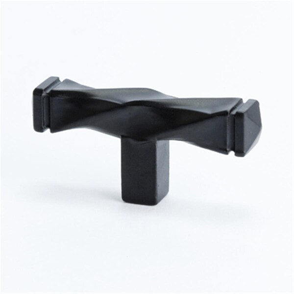 Hd Berenson 2.5 x 0.5 in. Knob- Rhapsody Twisted- Satin Black - BE3046 155