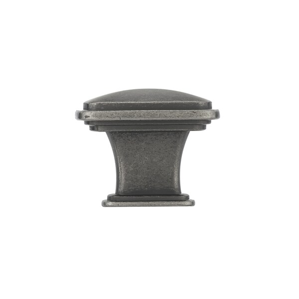 Richelieu Charlemagne Collection 1 7/32 in (31 mm) x 1 7/32 in (31 mm) Pewter Transitional Cabinet Knob - BP81091142