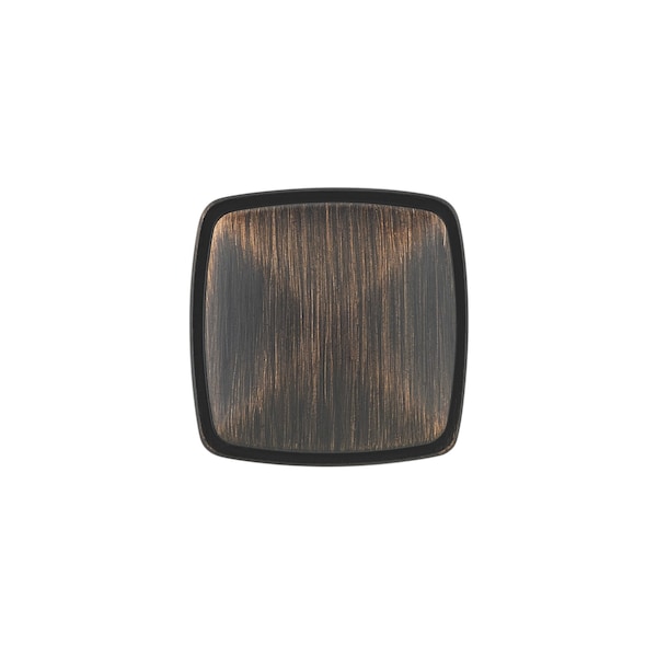 Richelieu Charlemagne Collection 1 1/4-inch (31 mm) Brushed Oil-Rubbed Bronze Transitional Square Cabinet Knob - BP81091BORB