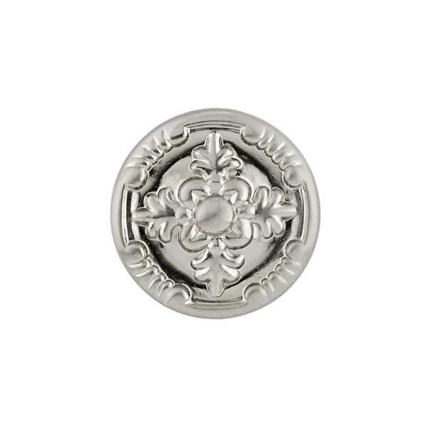 Richelieu 1 1/4 in (32 mm) Brushed Nickel Traditional Metal Cabinet Knob - BP82619195