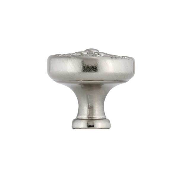 Richelieu 1 1/4 in (32 mm) Brushed Nickel Traditional Metal Cabinet Knob - BP82619195