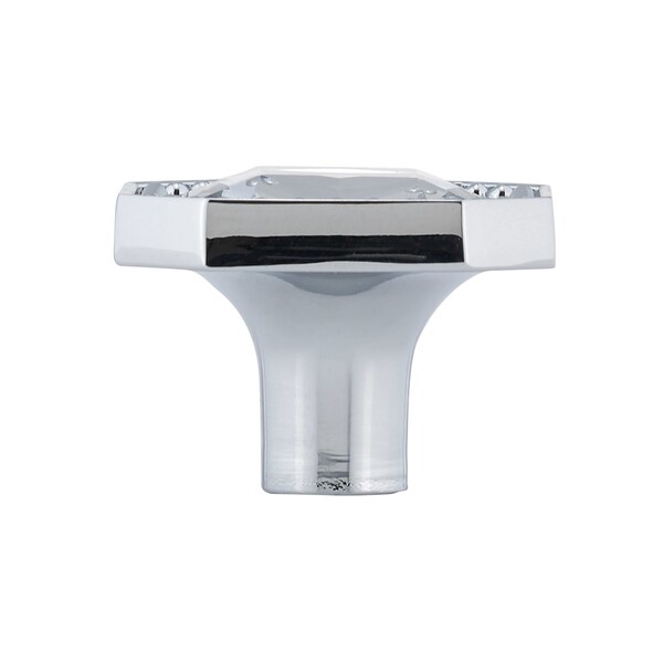 Richelieu 1 1/4 in (32 mm) x 1 1/4 in (32 mm) Chrome, Crystal Contemporary Cabinet Knob - BP262603014001