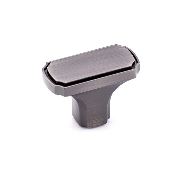 Richelieu 1 11/16 in. X 27/32 in. (43 mm x 21.1 mm) Antique Nickel Transitional Metal Cabinet Knob - BP77043143