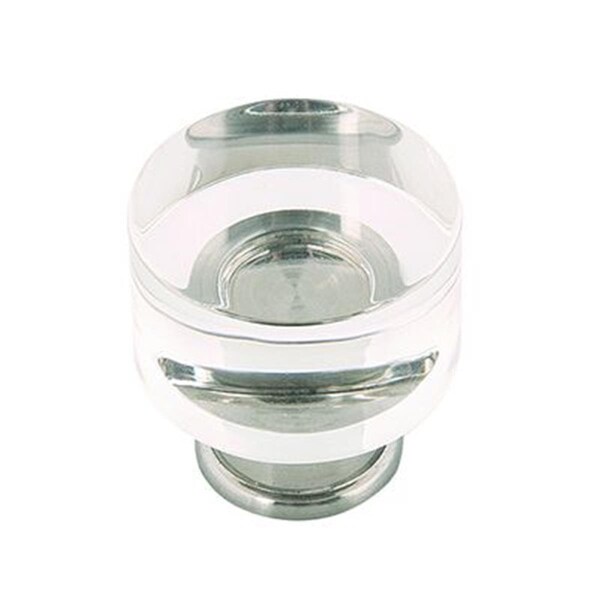 Belwith Products 1.25 in. dia Crystal Clear Knob - Crysacrylic with Satin Nickel - BWP3709 CASN