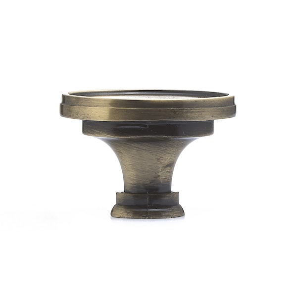Richelieu 1 17/32 in (39 mm) x 31/32 in (25 mm) Antique English Transitional Cabinet Knob - BP80239AE