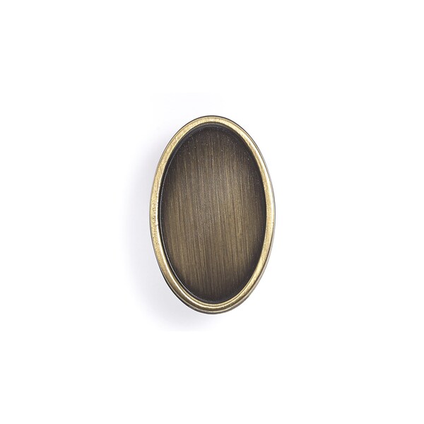 Richelieu 1 17/32 in (39 mm) x 31/32 in (25 mm) Antique English Transitional Cabinet Knob - BP80239AE