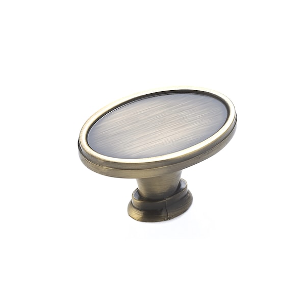 Richelieu 1 17/32 in (39 mm) x 31/32 in (25 mm) Antique English Transitional Cabinet Knob - BP80239AE