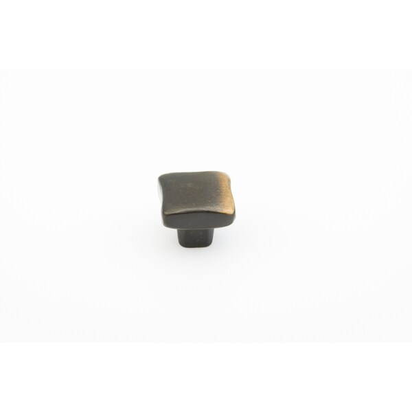 Schaub 1in Diameter Vinci Soft Square Cabinet Knob Antique Bronze Finish - 765-AZ