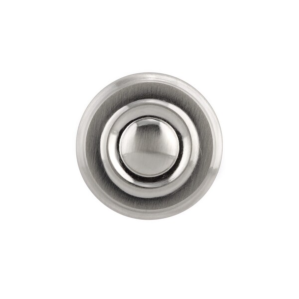 Richelieu 1 1/4 in (32 mm) Brushed Nickel Traditional Metal Cabinet Knob - BP74032195
