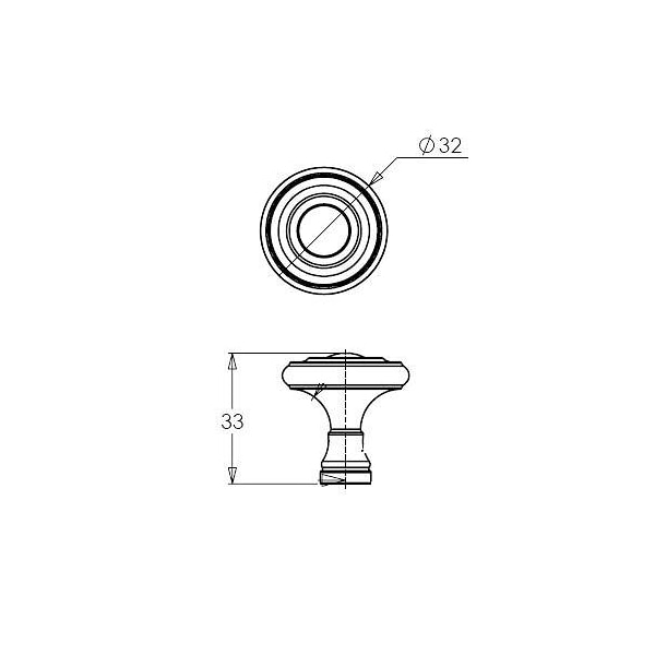 Richelieu 1 1/4 in (32 mm) Brushed Nickel Traditional Metal Cabinet Knob - BP74032195