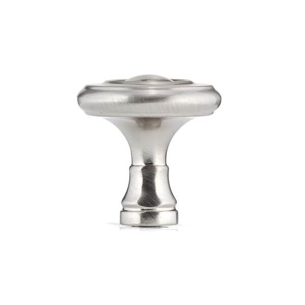 Richelieu 1 1/4 in (32 mm) Brushed Nickel Traditional Metal Cabinet Knob - BP74032195