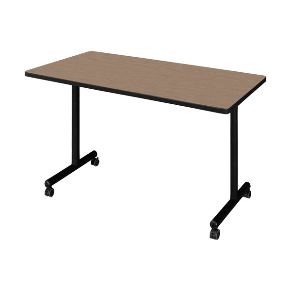 Regency Kobe Mobile T-Base Training Seminar Table, 42 in W, 30 in L, Noble Oak - MKTRCC4230NO