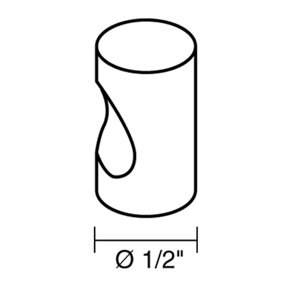 Richelieu 1/2 in (13 mm) Chrome Contemporary Cabinet Knob - BP6192140