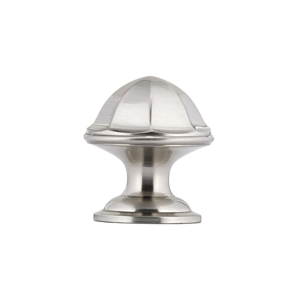 Richelieu 1 1/8 in (28 mm) Brushed Nickel Contemporary Brass Cabinet Knob - BP50128195