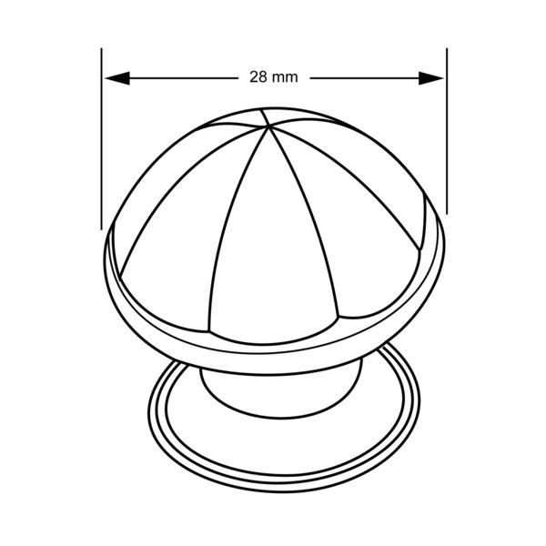 Richelieu 1 1/8 in (28 mm) Brushed Nickel Contemporary Brass Cabinet Knob - BP50128195