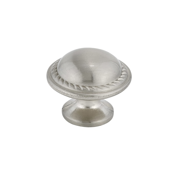 Richelieu 1 3/16 in (30 mm) Brushed Nickel Traditional Metal Cabinet Knob - BP92830195