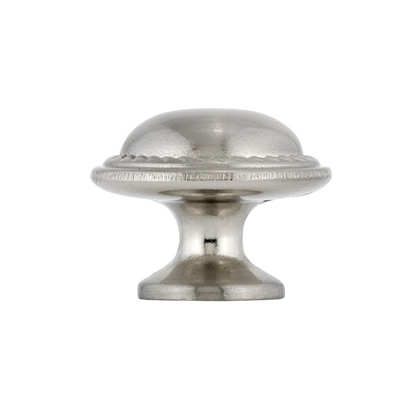 Richelieu 1 3/16 in (30 mm) Brushed Nickel Traditional Metal Cabinet Knob - BP92830195