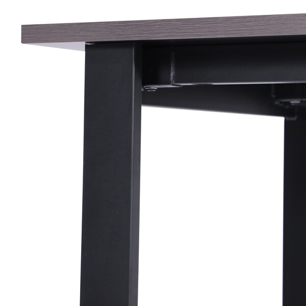Flash Furniture Redmond 48x24 Conf Tbl w/1in. Thick Dbl Sided Laminate Tbl Top w/PVC and U-Frame Steel Bse, Gry Oak - MT-M4824-LTGRY-UBF-GG