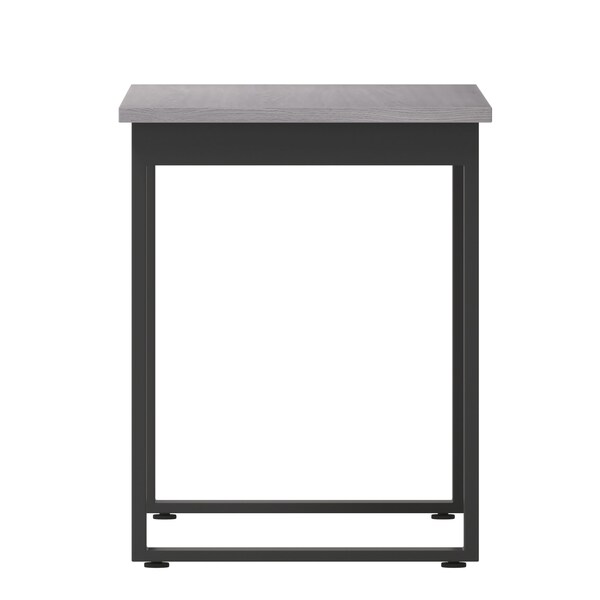 Flash Furniture Redmond 48x24 Conf Tbl w/1in. Thick Dbl Sided Laminate Tbl Top w/PVC and U-Frame Steel Bse, Gry Oak - MT-M4824-LTGRY-UBF-GG