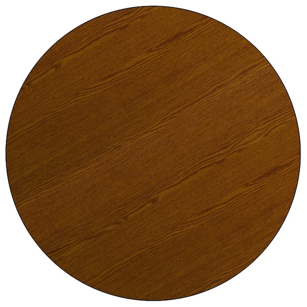 Flash Furniture Round Activity Table, 42" W, 42" L, 25.25" H, Laminate, Wood Grain - XU-A42-RND-OAK-H-P-GG