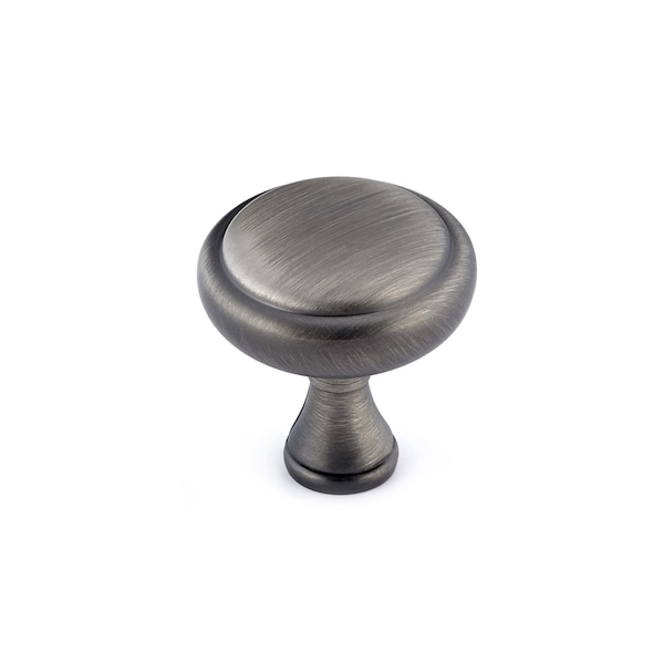 Richelieu 1 1/4 in (32 mm) Antique Nickel Traditional Metal Cabinet Knob - BP79032143