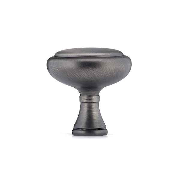 Richelieu 1 1/4 in (32 mm) Antique Nickel Traditional Metal Cabinet Knob - BP79032143