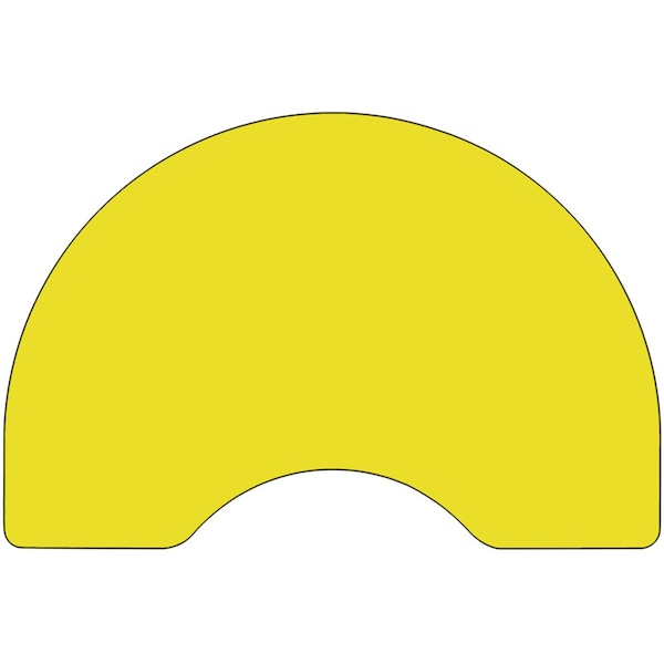 Flash Furniture Kidney Activity Table, 48" W, 72" L, 25.25" H, Laminate, Yellow - XU-A4872-KIDNY-YEL-H-P-GG