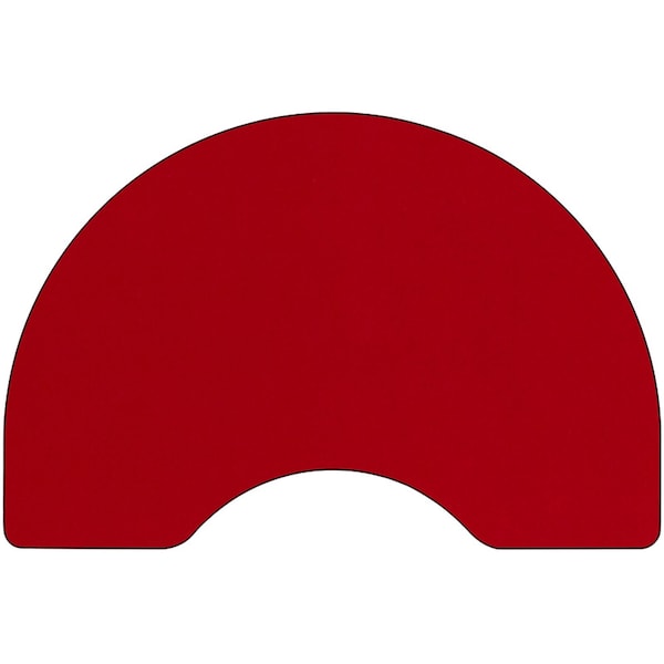 Flash Furniture Kidney Table, Kdny Shpd, Red, Adj. Shrt Lgs, 48x96", 48" W, 96" L, 25.125" H, Laminate, Red - XU-A4896-KIDNY-RED-T-P-GG