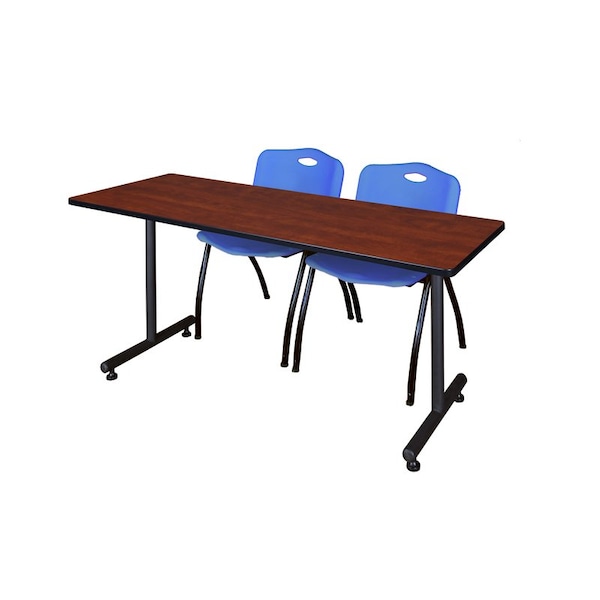Kobe Rectangle Tables > Training Tables > Kobe Training Table & Chair Sets, 60 W, 24 L, 29 H, Cherry - MKTRCT6024CH47BE