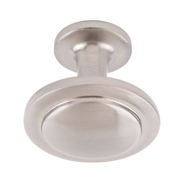 South Main Hardware 1-1/4 in. Satin Nickel Round Cabinet Knob 25PK - SH3055-SN-25