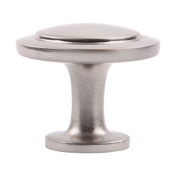South Main Hardware 1-1/4 in. Satin Nickel Round Cabinet Knob 25PK - SH3055-SN-25