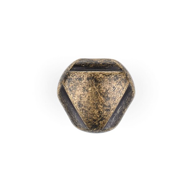 Richelieu 1 1/8 in (28 mm) Burnished Brass Traditional Metal Cabinet Knob - BP2391528BB
