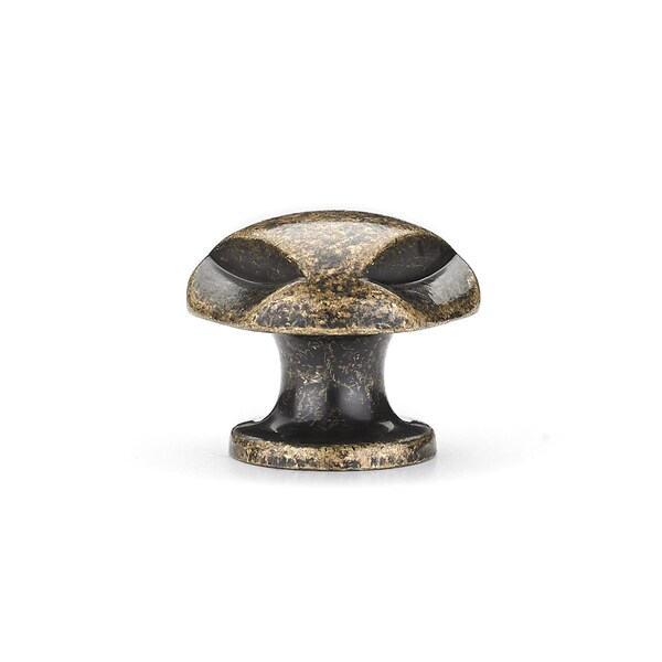Richelieu 1 1/8 in (28 mm) Burnished Brass Traditional Metal Cabinet Knob - BP2391528BB