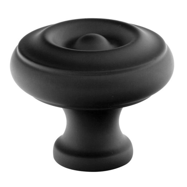 Patioplus Waverly 1.25 in. Cabinet Knob, Flat Black - PA1632767