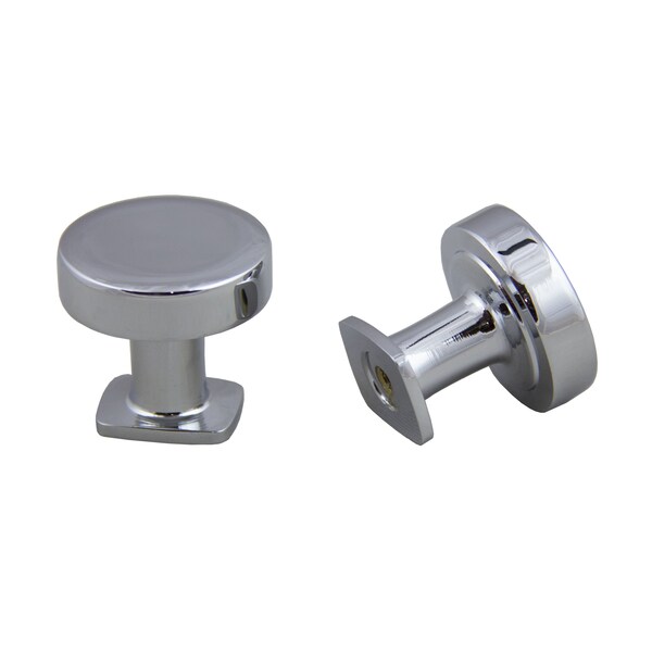 Pride Industrial 1-1/4in Diameter Manhattan Cabinet Knob Polished Chrome Finish - K1218PC