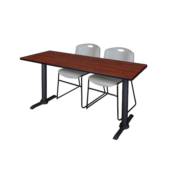 Cain Rectangle Tables > Training Tables > Cain Training Table & Chair Sets, 60 W, 24 L, 29 H, Cherry - MTRCT6024CH44GY