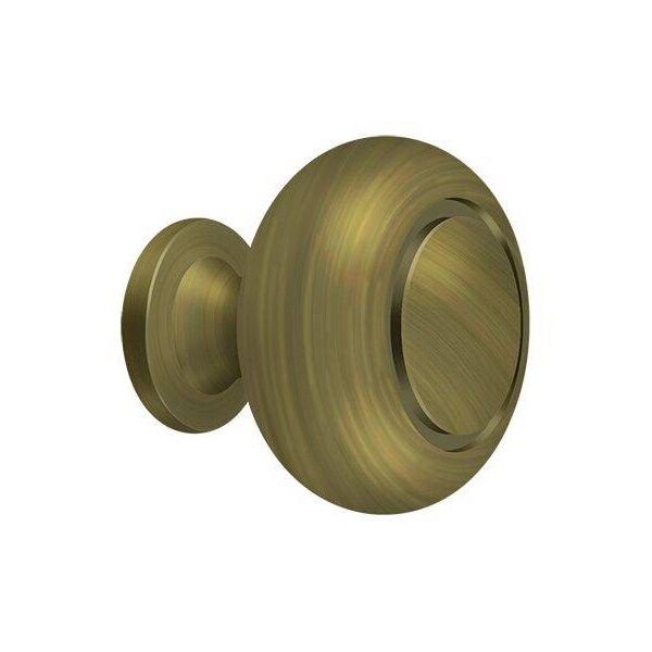 Deltana Knob Round Groove Antique Brass - KR119U5