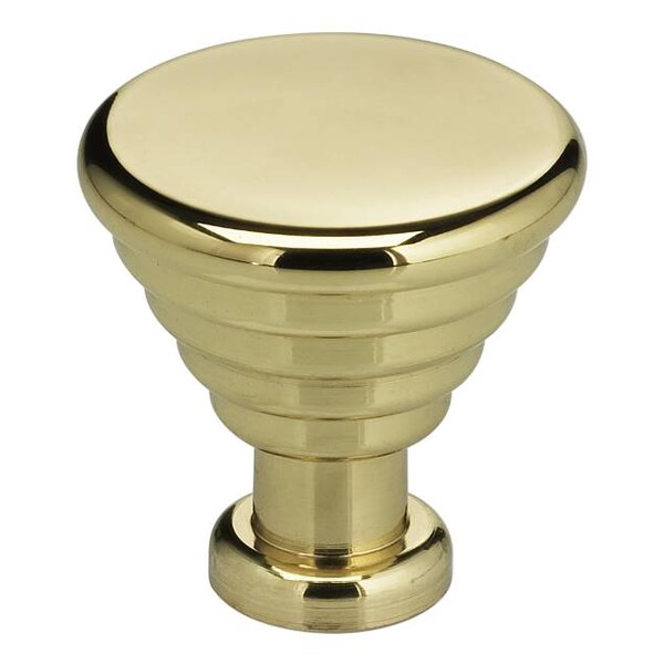 Omnia Stepped Cone Cabinet Knob Bright Brass 1-3/16" - 9147/30.3