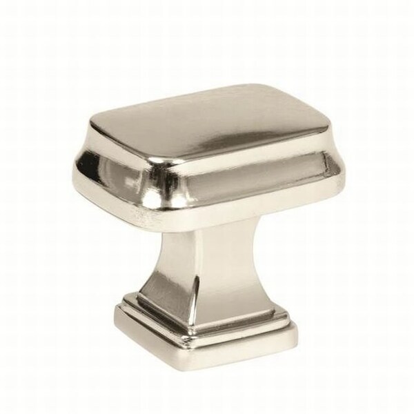 Amerock BP55340PN 1-1/4" (32 mm) Revitalize Rectangular Cab Knob Bright Nickel - BP55340PN