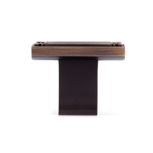 Richelieu 1 11/16 in. X 7/8 in. (43 mm x 22 mm) Brushed Oil-Rubbed Bronze Traditional Metal Cabinet Knob - BP78033BORB