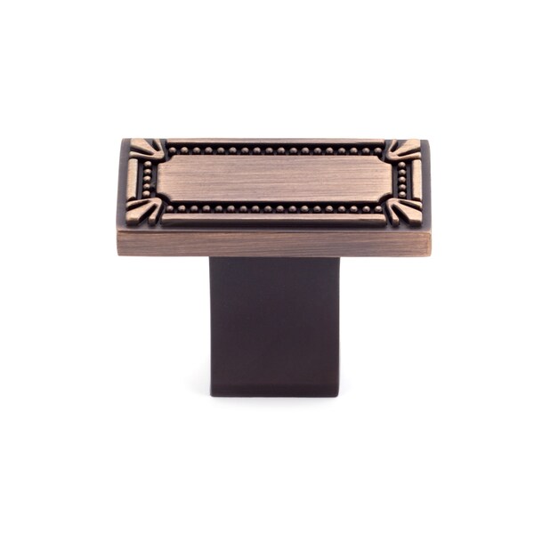 Richelieu 1 11/16 in. X 7/8 in. (43 mm x 22 mm) Brushed Oil-Rubbed Bronze Traditional Metal Cabinet Knob - BP78033BORB