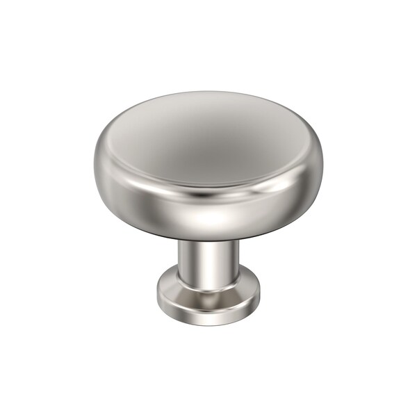 Amerock Factor 1-1/4 inch 32mm Diameter Polished Nickel Cabinet Knob - BP36780PN
