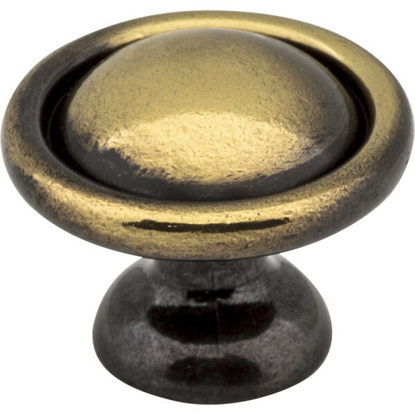 Elements By Hardware Resources 1-3/16" Diameter Antique Brass Kingsport Cabinet Mushroom Knob - 878AE