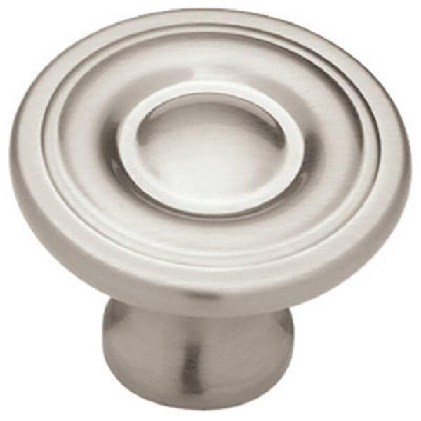 Liberty Hardware P50141H-SN-C 1.25 in. Brushed Satin Nickel Ring Round Knob 12PK - 290379