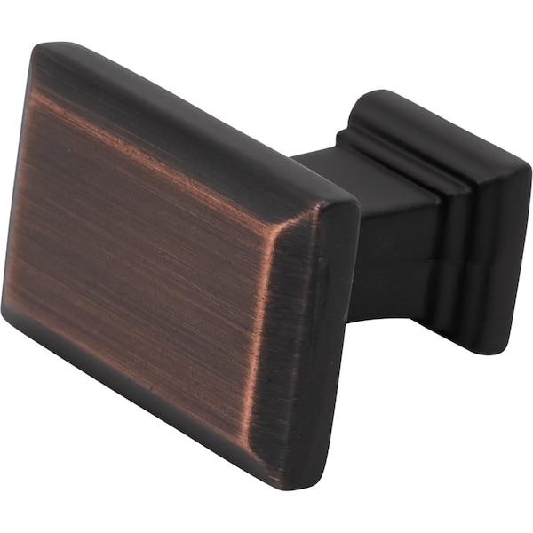 Designperfect 1-1/2 Overall Length Rectangle Cabinet Knob, Brushed Oil Rubbed Bronze - DPA-A48KORB