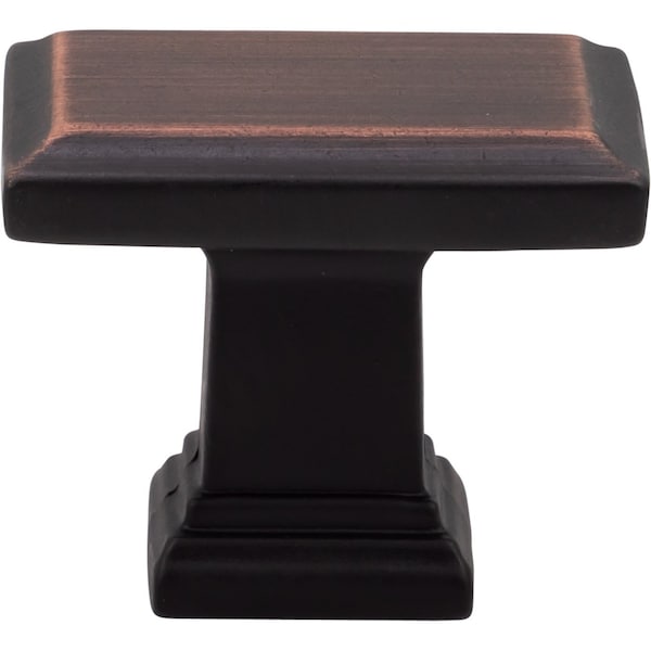 Designperfect 1-1/2 Overall Length Rectangle Cabinet Knob, Brushed Oil Rubbed Bronze - DPA-A48KORB