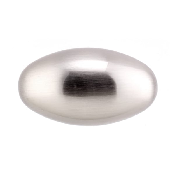 Richelieu 1 31/32 in. X 1 3/32 in. (50 mm x 28 mm) Brushed Nickel Traditional Metal Cabinet Knob - BP444350195