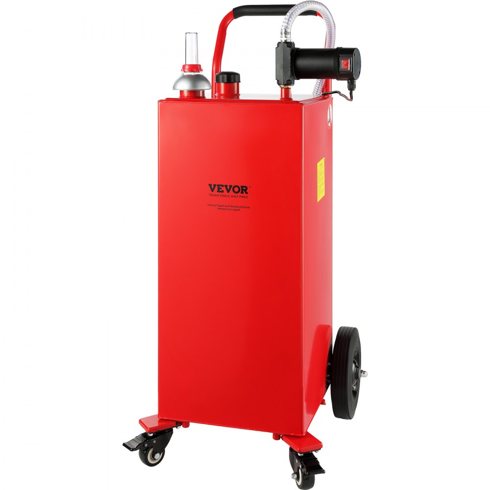 VEVOR 30 Gallon Fuel Caddy, 23.5 L/min, 180W Portable Storage Tank Container with Electric Pump Wheels, Fuel Transfer Storage Tank for Diesel Lubricating Oil Machine Oil Car Mowers Boat Motorcycle - JSJYCH23012MMHWNQV0