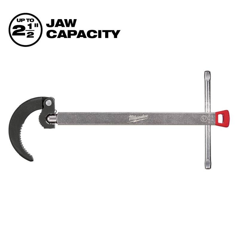 Llave de tubo de aluminio de 10 pulgadas de Milwaukee con mango de longitud de potencia con llave de tazón de 2.5 pulgadas (2 piezas) - 48-22-7213-48-22-7002