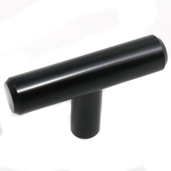 Laurey Steel T-Bar Knob, Matte Black, 2" - 87920